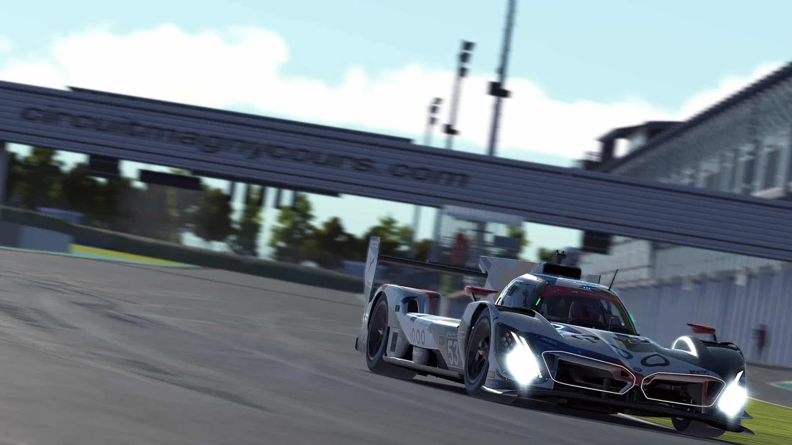 iRacing car on track