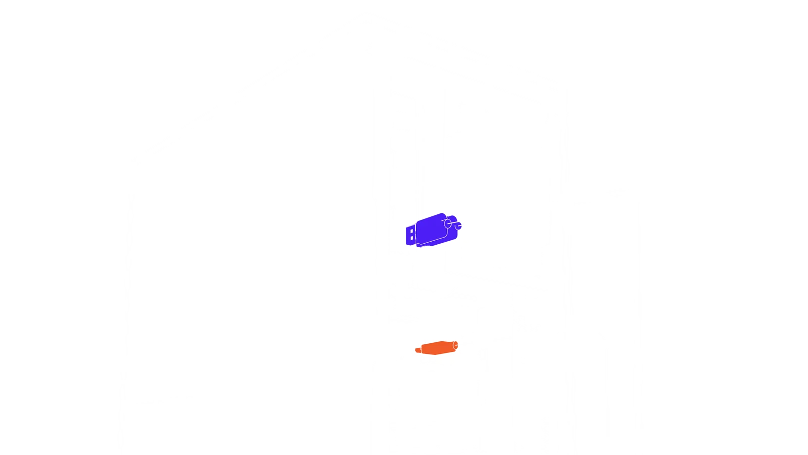 Link Box USB 3.0 and DisplayPort connections to a PC